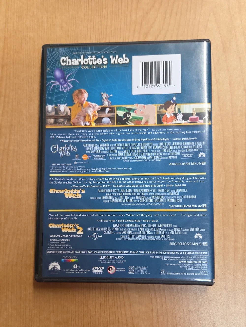 Charlotte's Web Book, Dvd, Vhs,‎ Pin And Babe Book
